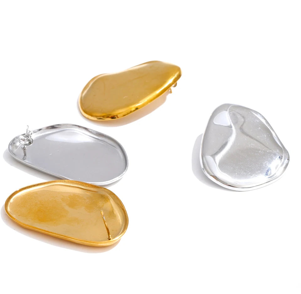 Geometric Earrings — Gold-Plated Stainless Steel · PS1530
