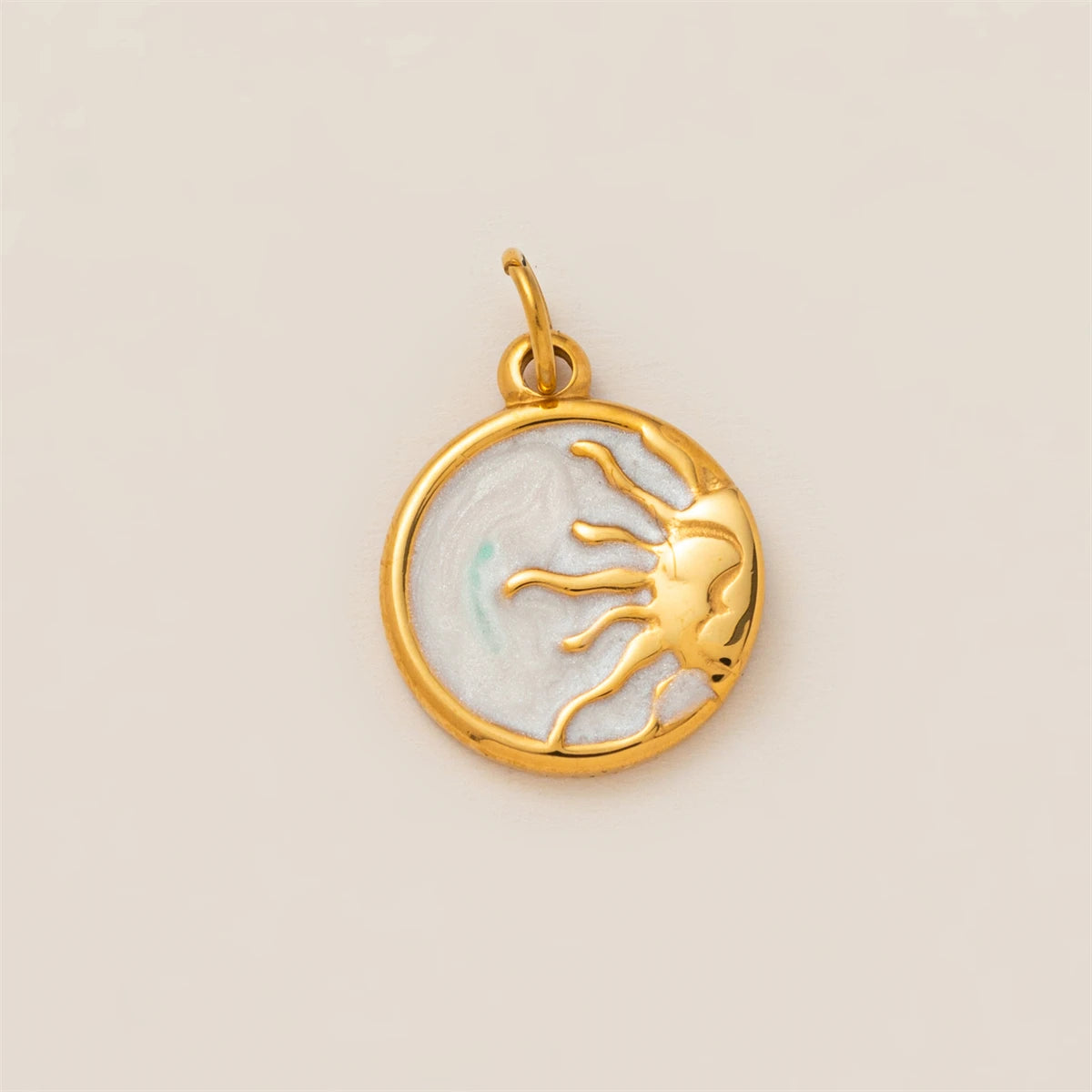 【DIY Pendant】Gold Plated Copper & Stainless Steel Celestial Charm Pendant - PC014
