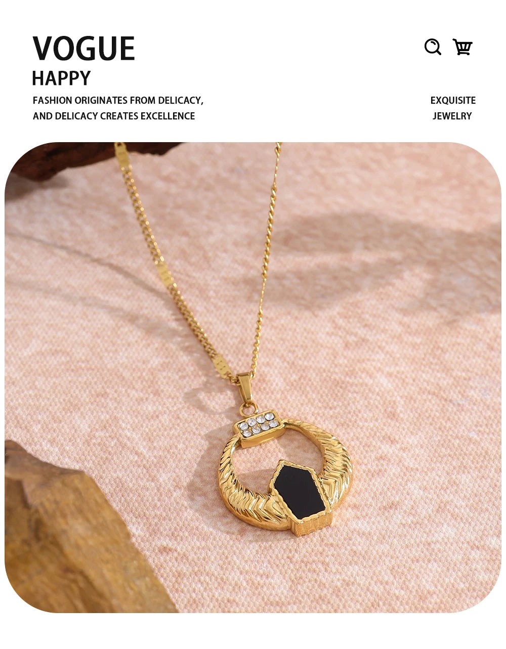 Pendant Necklace — 316L Stainless Steel · PS410