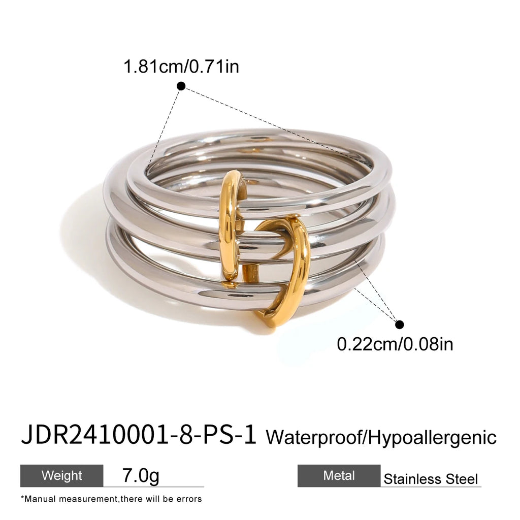 Minimal Stacking Ring Stack — Stainless Steel · PS262