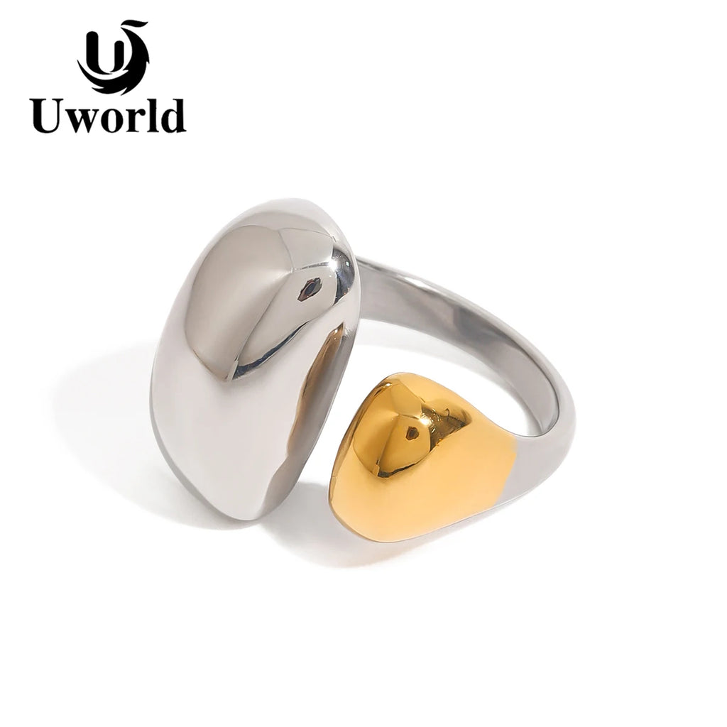 Two-Tone Dome Ring — Stainless Steel · PS268