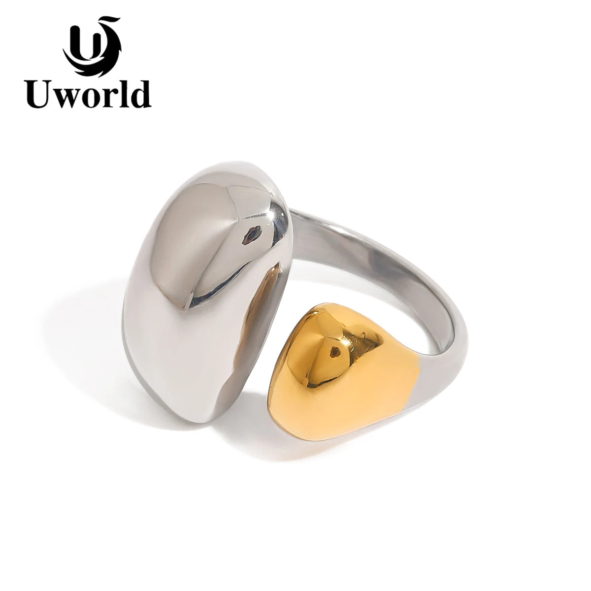 Two-Tone Dome Ring — Stainless Steel · PS268