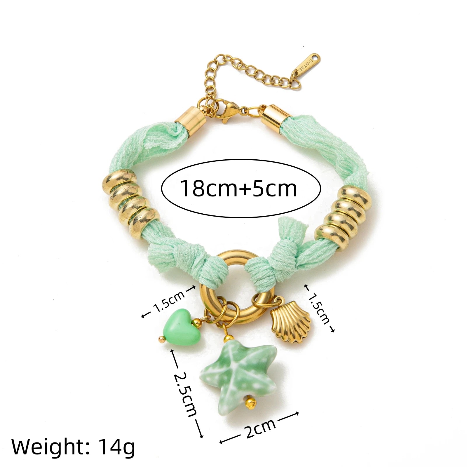 Ins style fresh and sweet bracelet, star flower bracelet, women's woven colorful rope, simple accessory