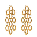Geometric earrings in gold-plated stainless steel.