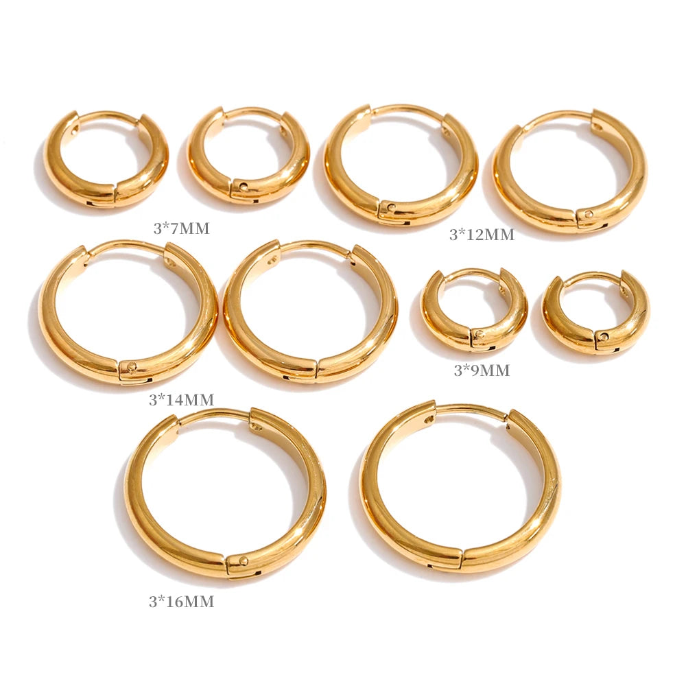 Geometric earrings in gold-plated stainless steel.