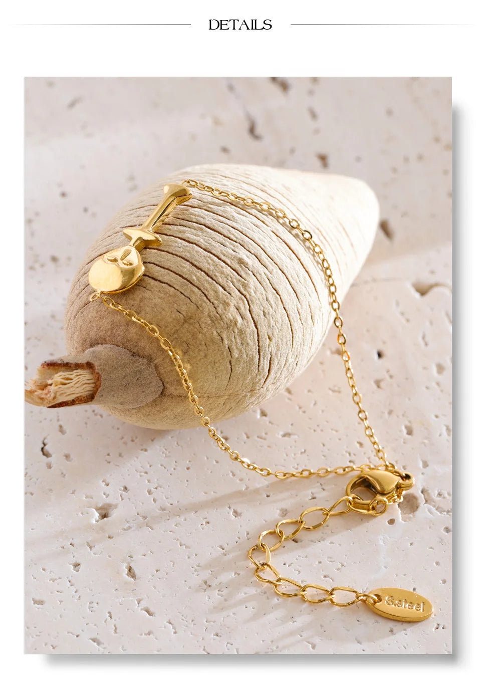 Geometric Bracelet — Gold-Plated Stainless Steel · PS1245