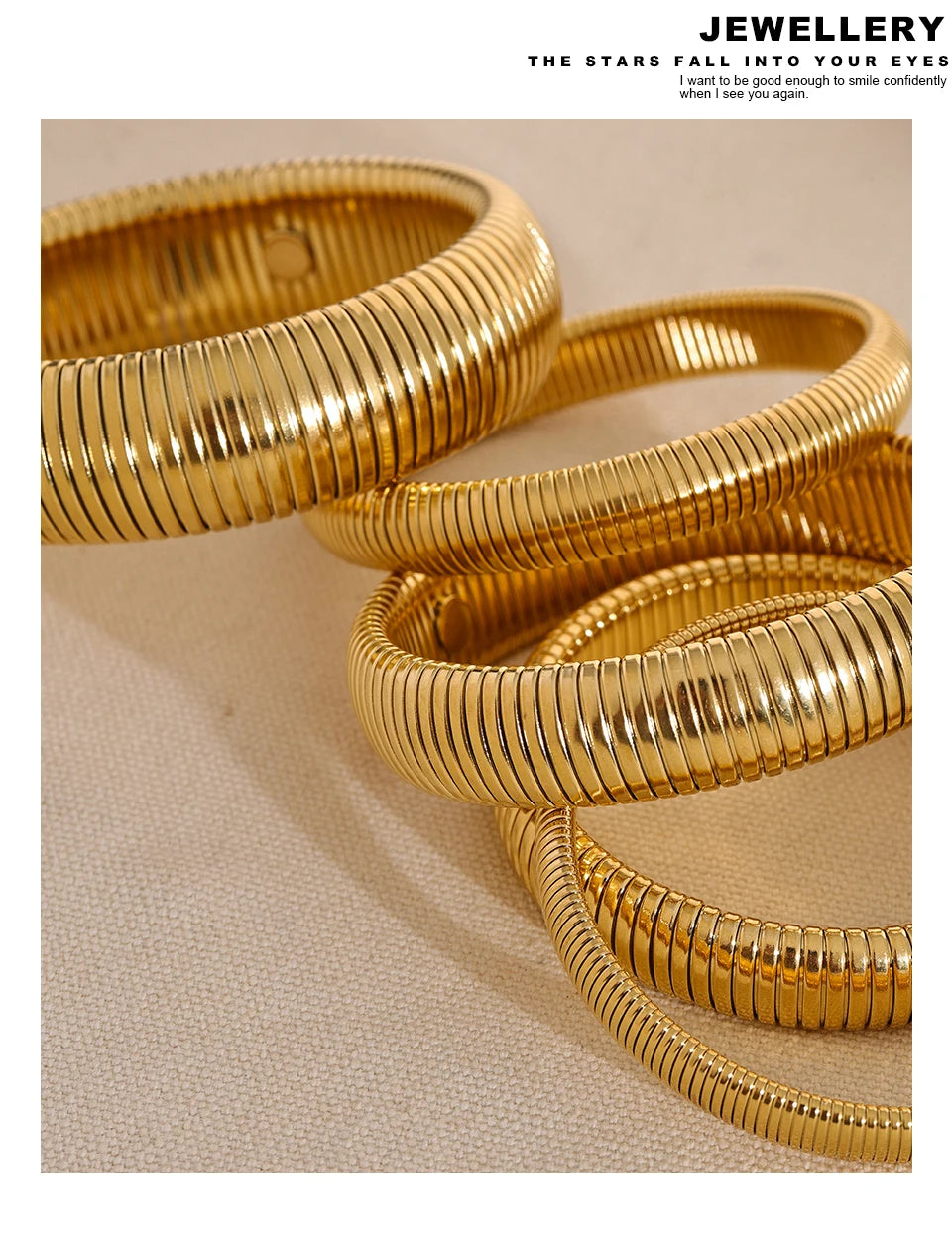 Geometric Bracelet — Gold-Plated Stainless Steel · PS1968