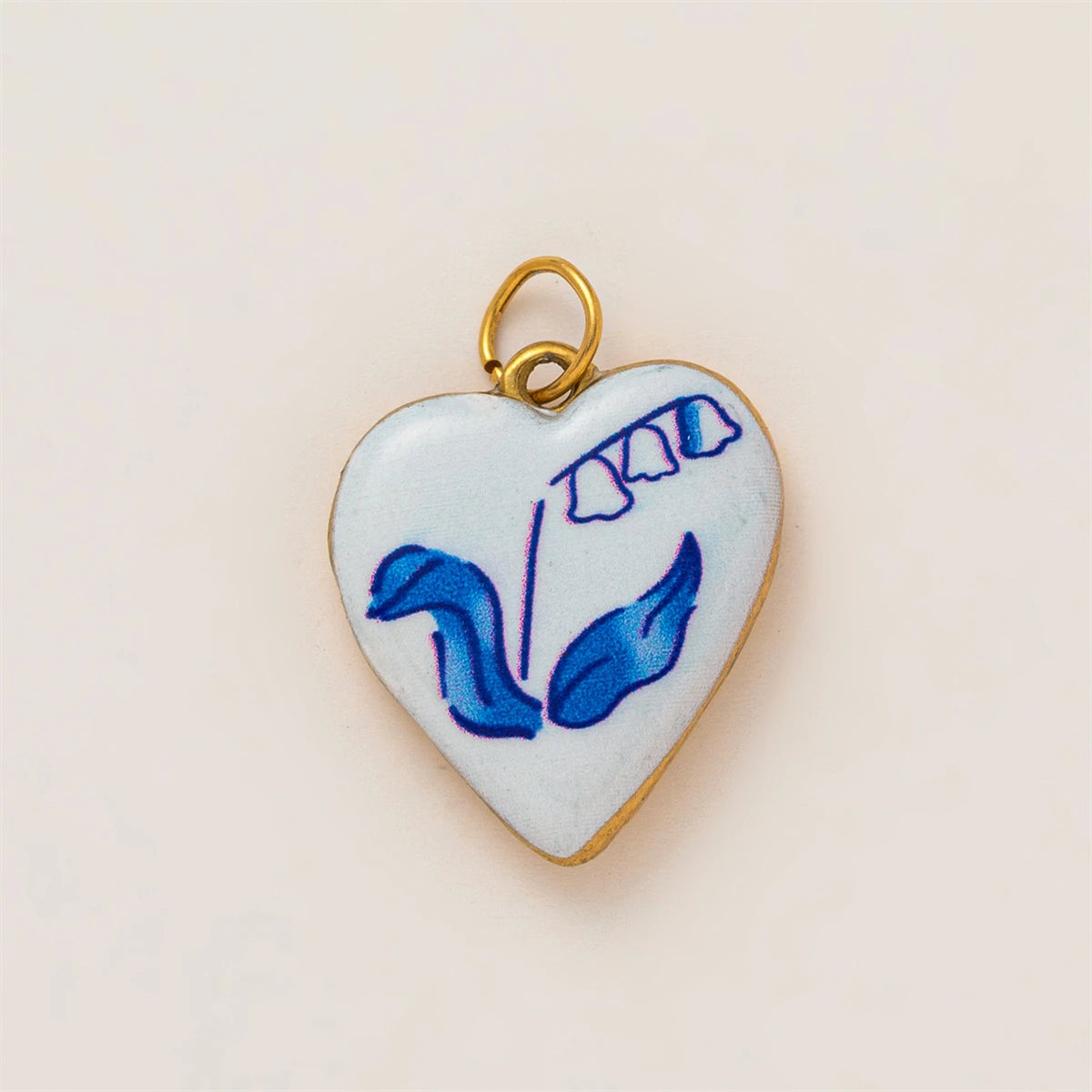 【DIY Pendant】Stainless Steel Floral Charm Pendant - PS011