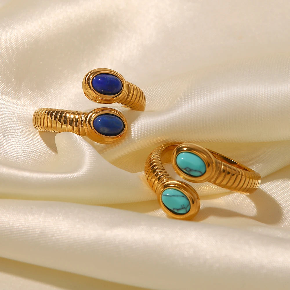 Snake Open Ring — Stainless Steel · PS345