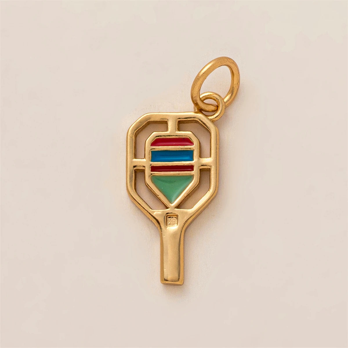 【DIY Pendant】Gold Plated Copper Zircon Inlaid Charm Pendant - PC005