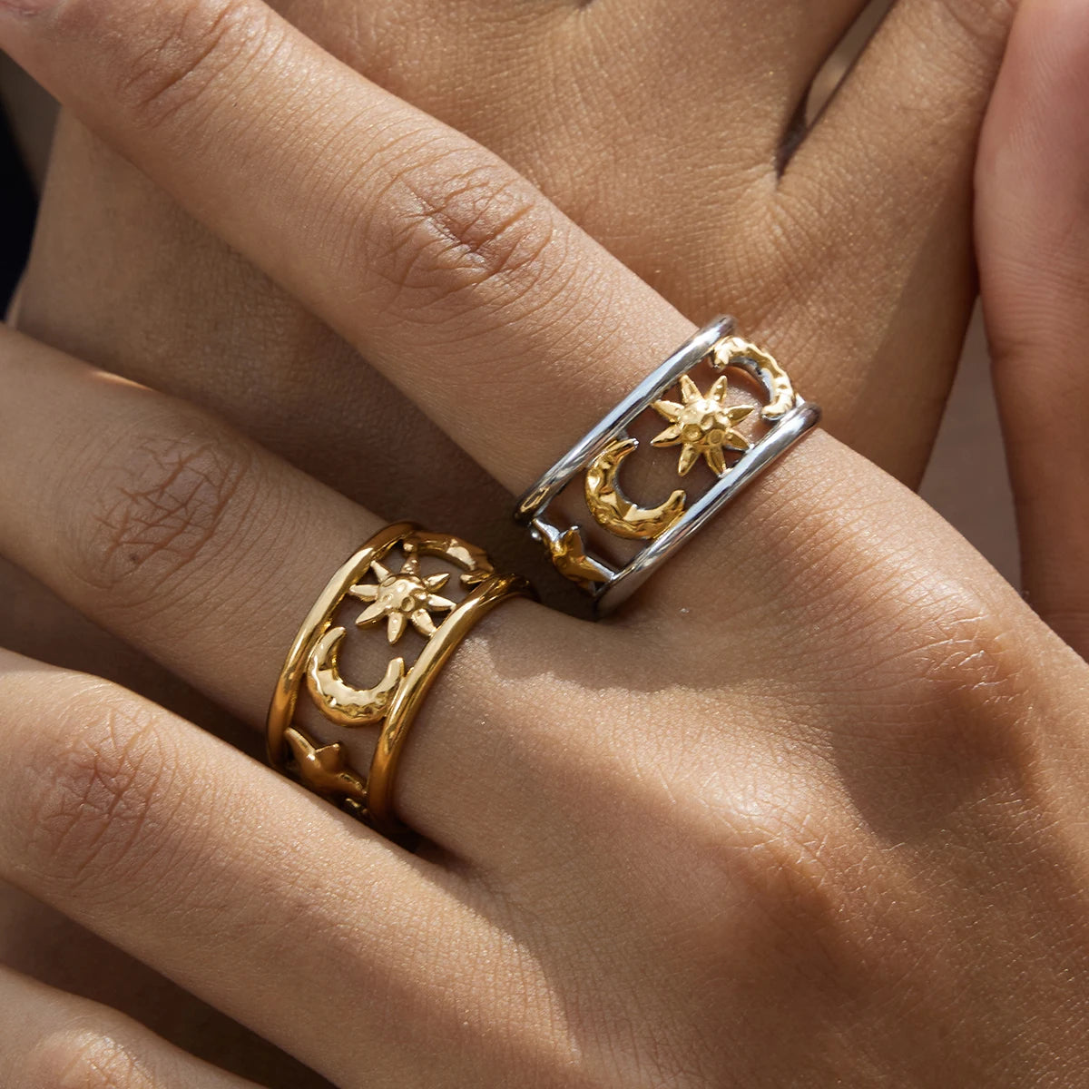 Moon Band Ring — Stainless Steel · PS237