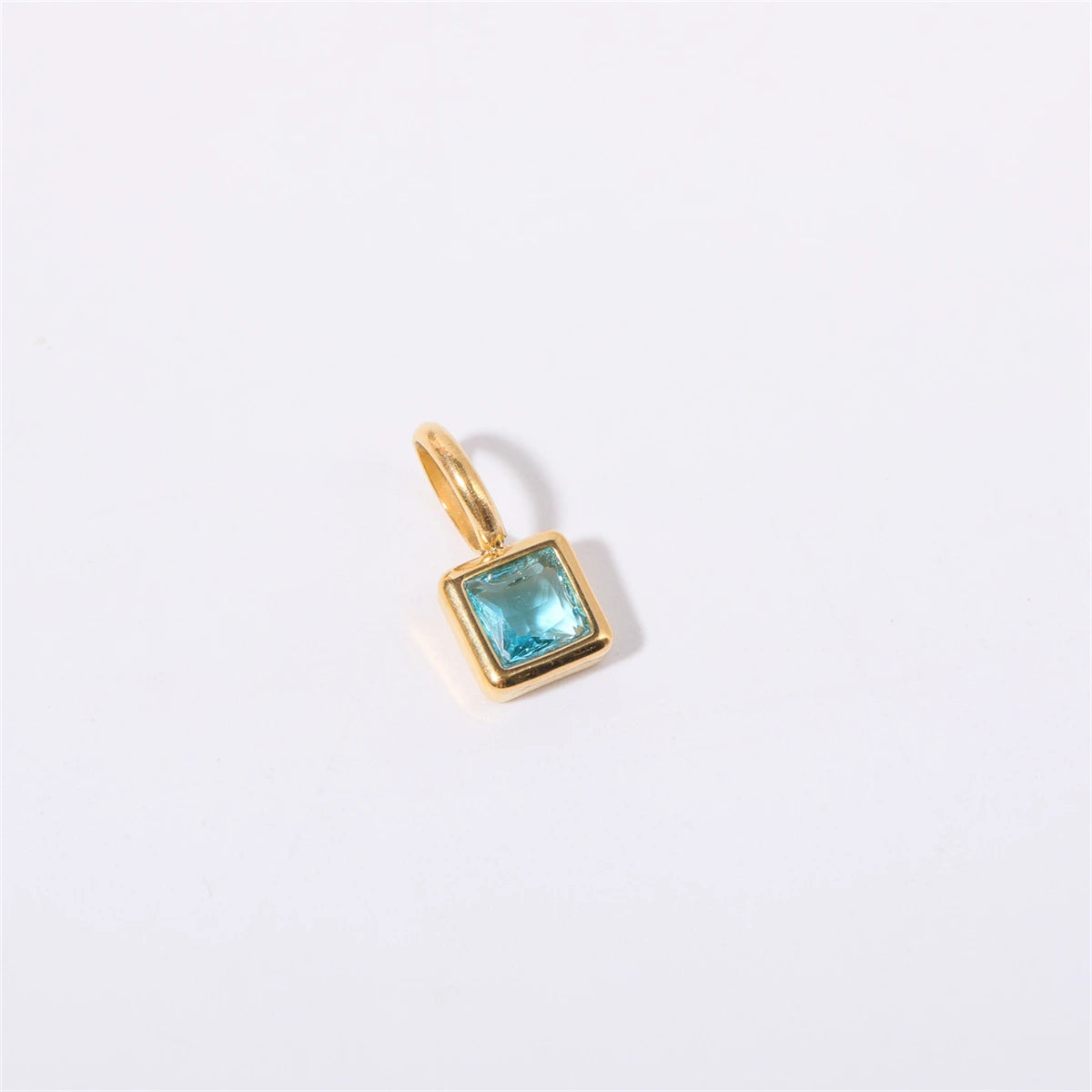 【DIY Pendant】Stainless Steel Birthstone Charm Pendant - PS009