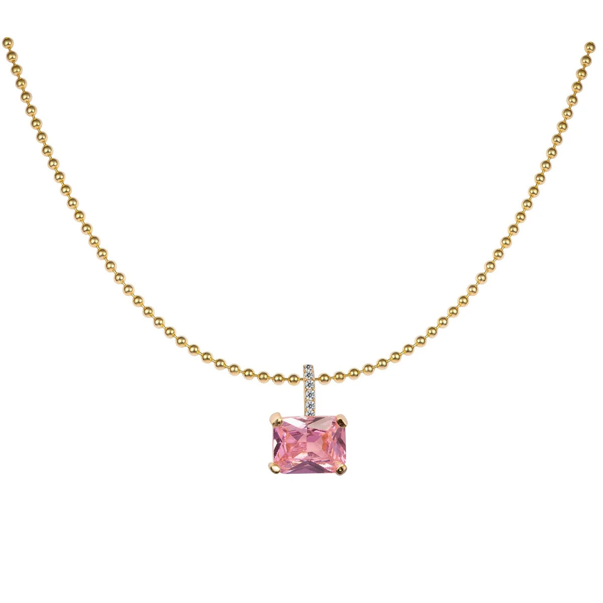 Zircon Necklace Grandmother Green Bead Chain Chocker Short Necklace Light Luxury Style Color Protection
