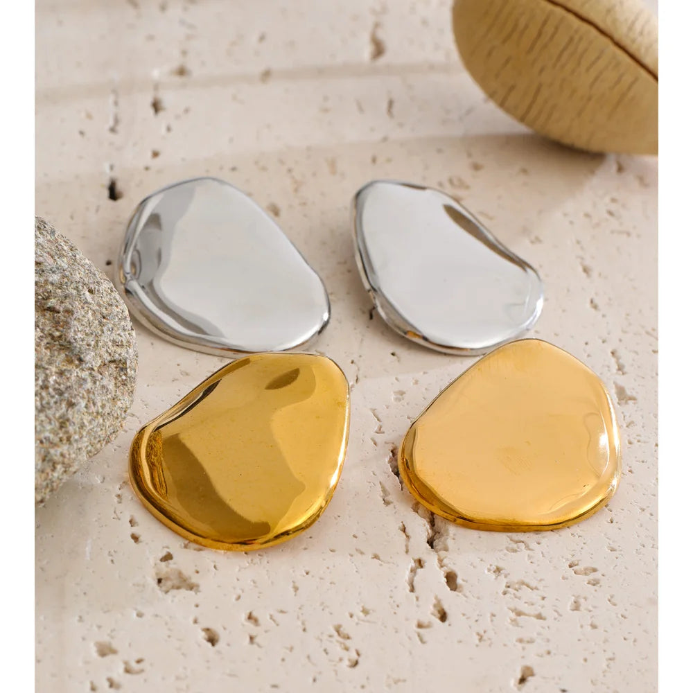 Geometric Earrings — Gold-Plated Stainless Steel · PS1530