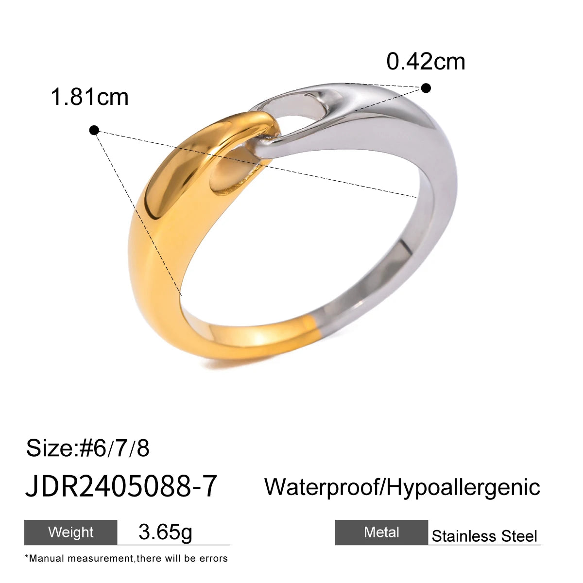 Pearl Shell Ring Stack — Stainless Steel