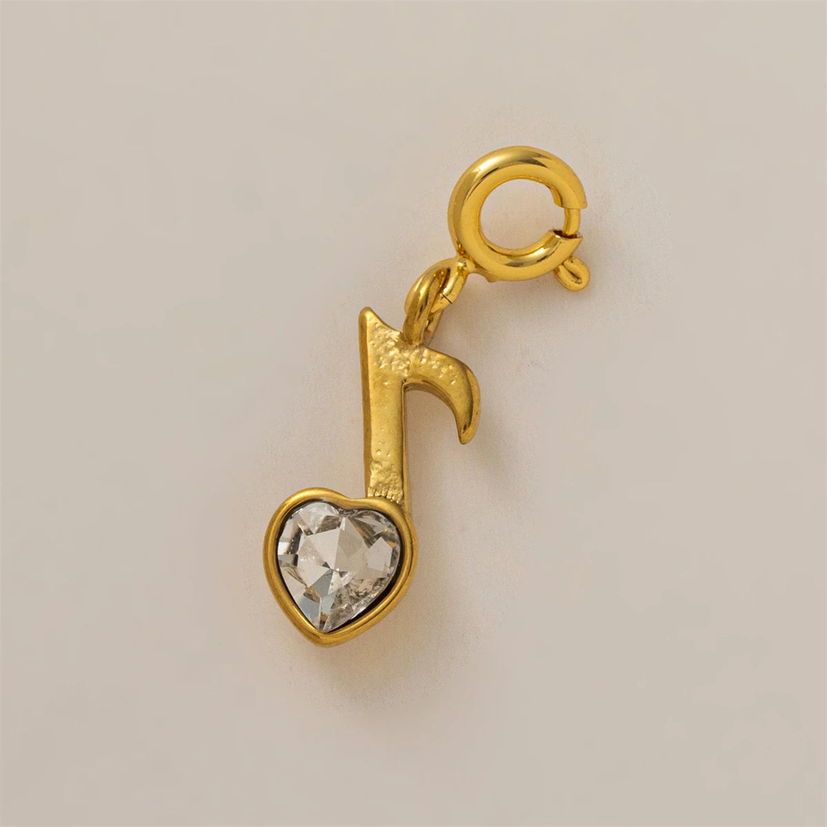 【DIY Pendant】Stainless Steel Zircon Charm Pendant - PS013