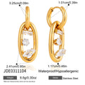 CZ Link Hoop Earrings — Stainless Steel · PS050