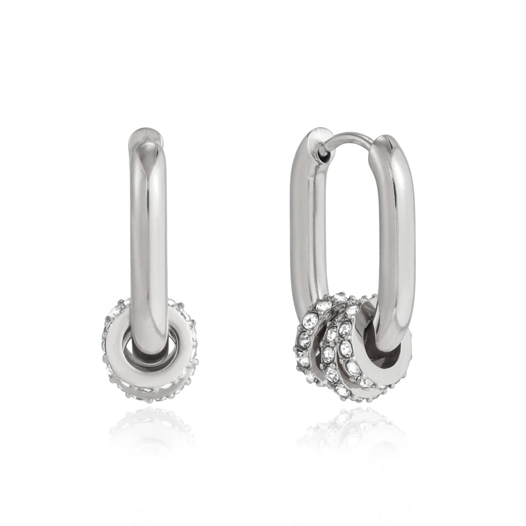 U-Shaped CZ Ear Cuff — Stainless Steel · PS372