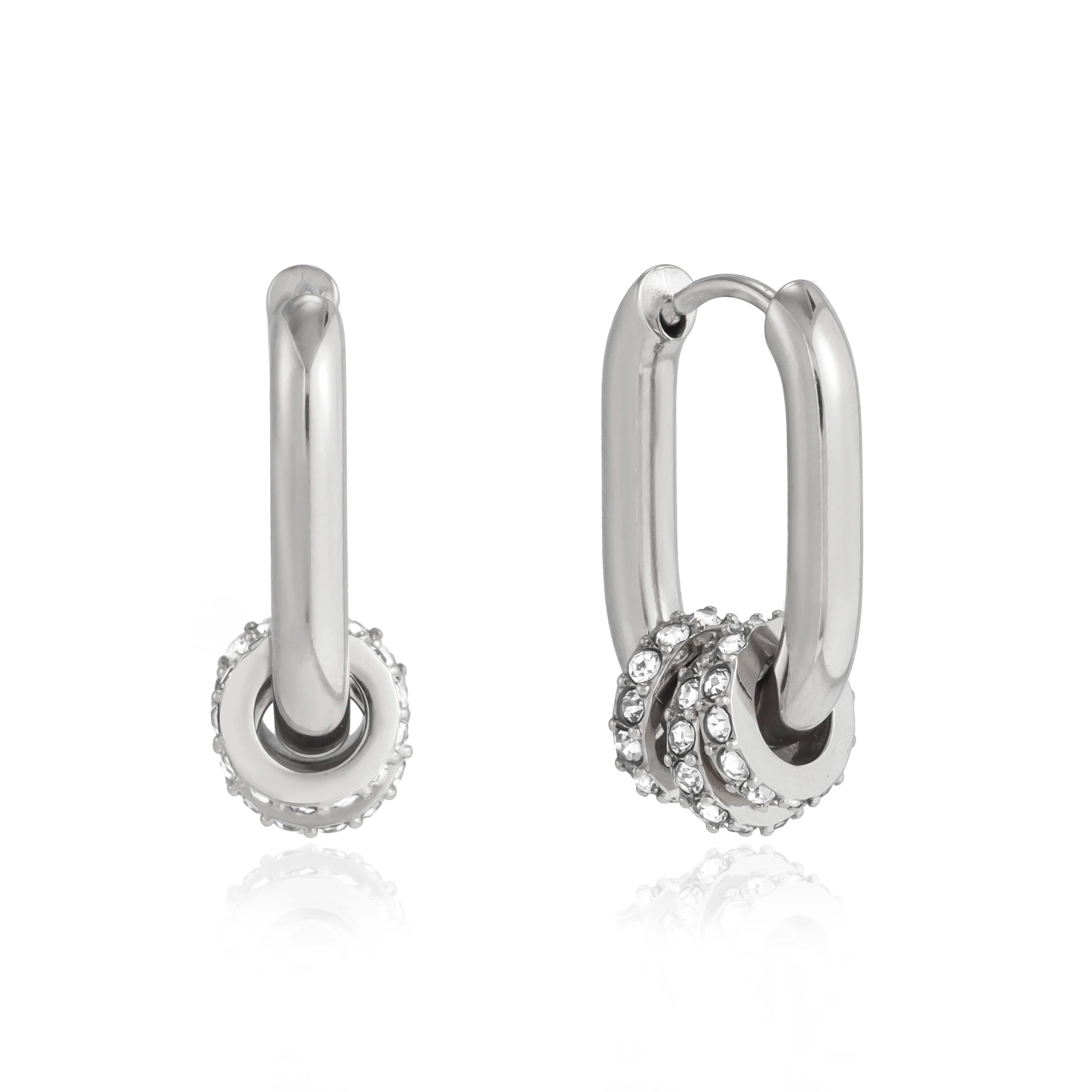 U-Shaped CZ Ear Cuff — Stainless Steel · PS372