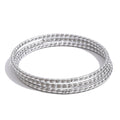 Geometric Layered Bracelet — Gold-Plated Stainless Steel · PS1635