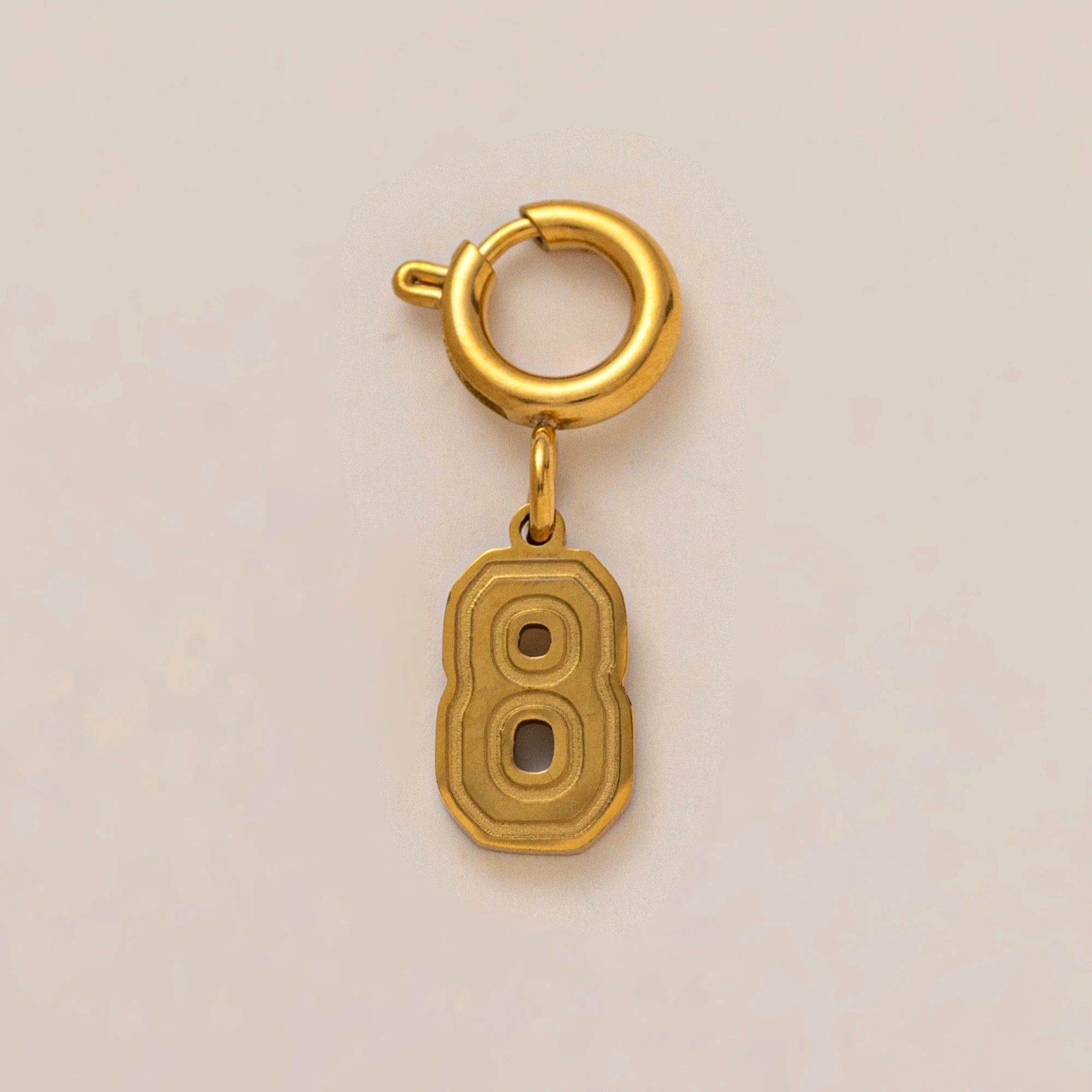 【DIY Pendant】Stainless Steel Number Charm Pendant - PS019