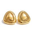 Geometric earrings in gold-plated stainless steel.