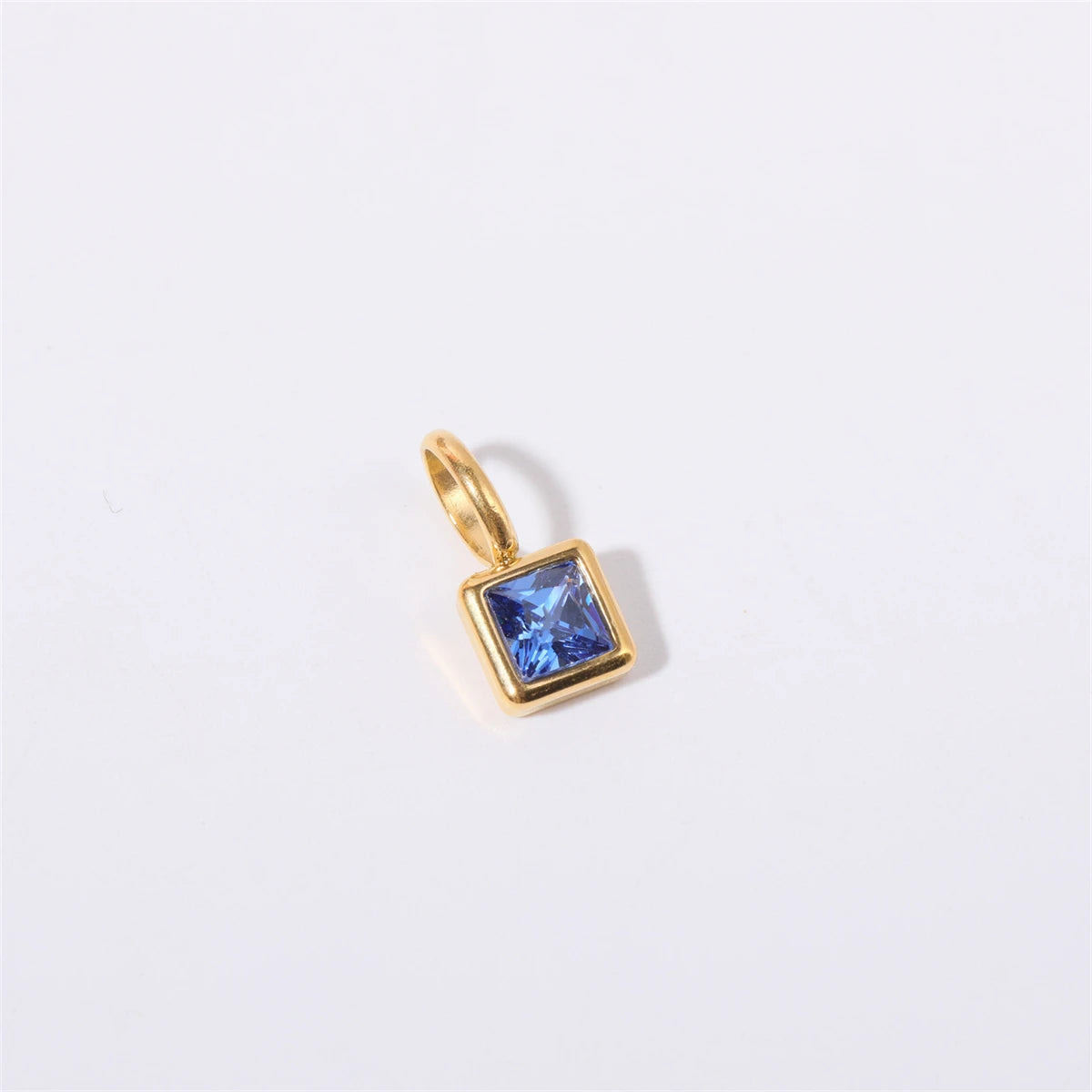 【DIY Pendant】Stainless Steel Birthstone Charm Pendant - PS009