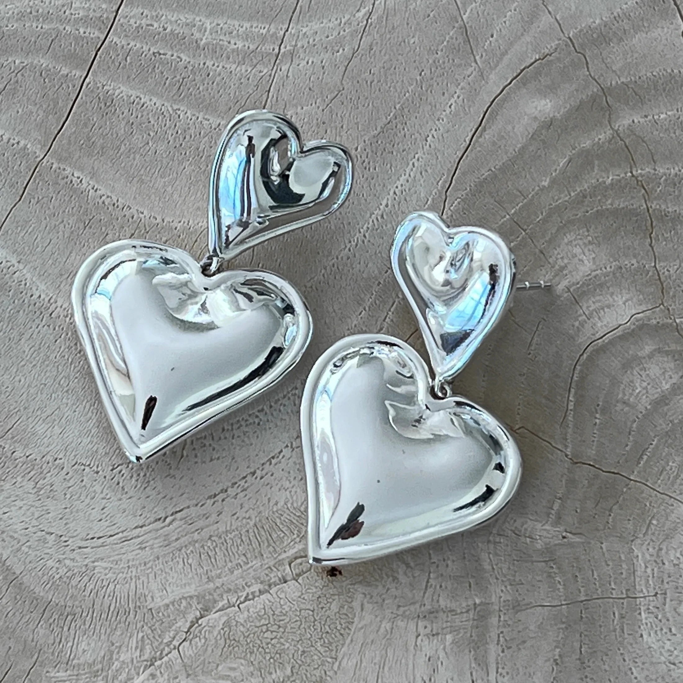 Heart Smooth Earrings — Stainless Steel · PS317