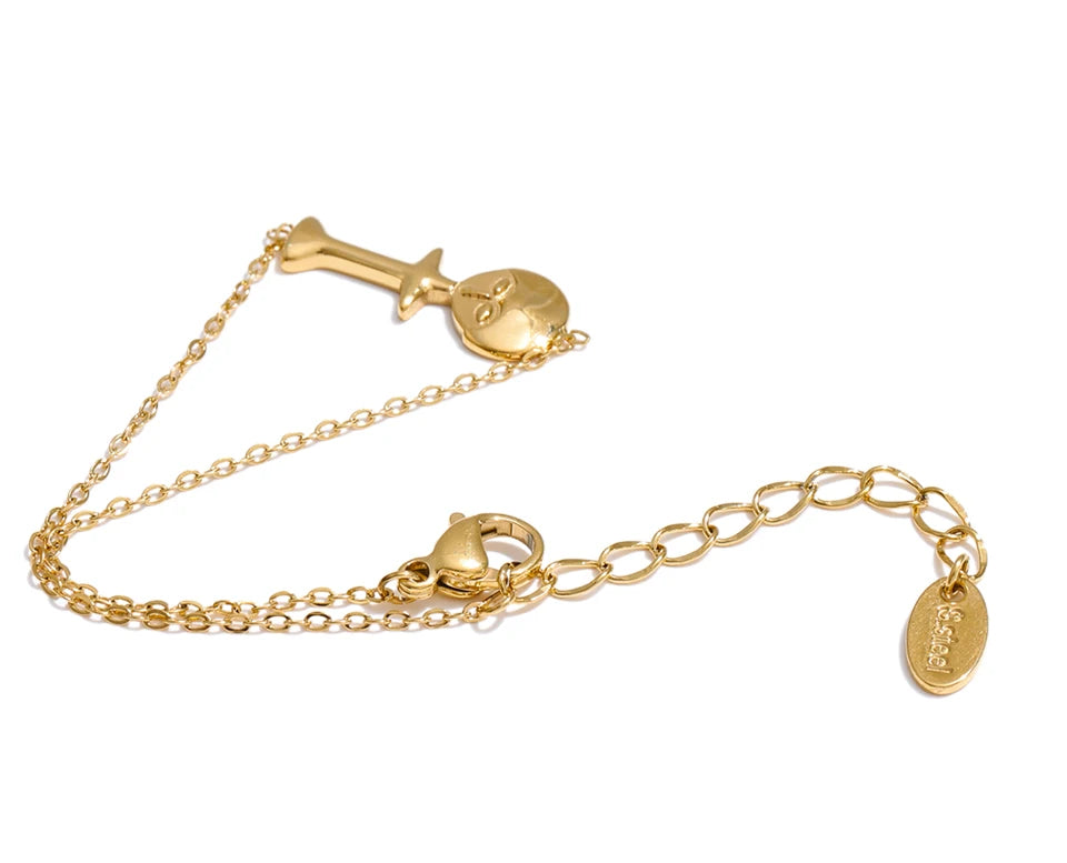 Geometric Bracelet — Gold-Plated Stainless Steel · PS1245