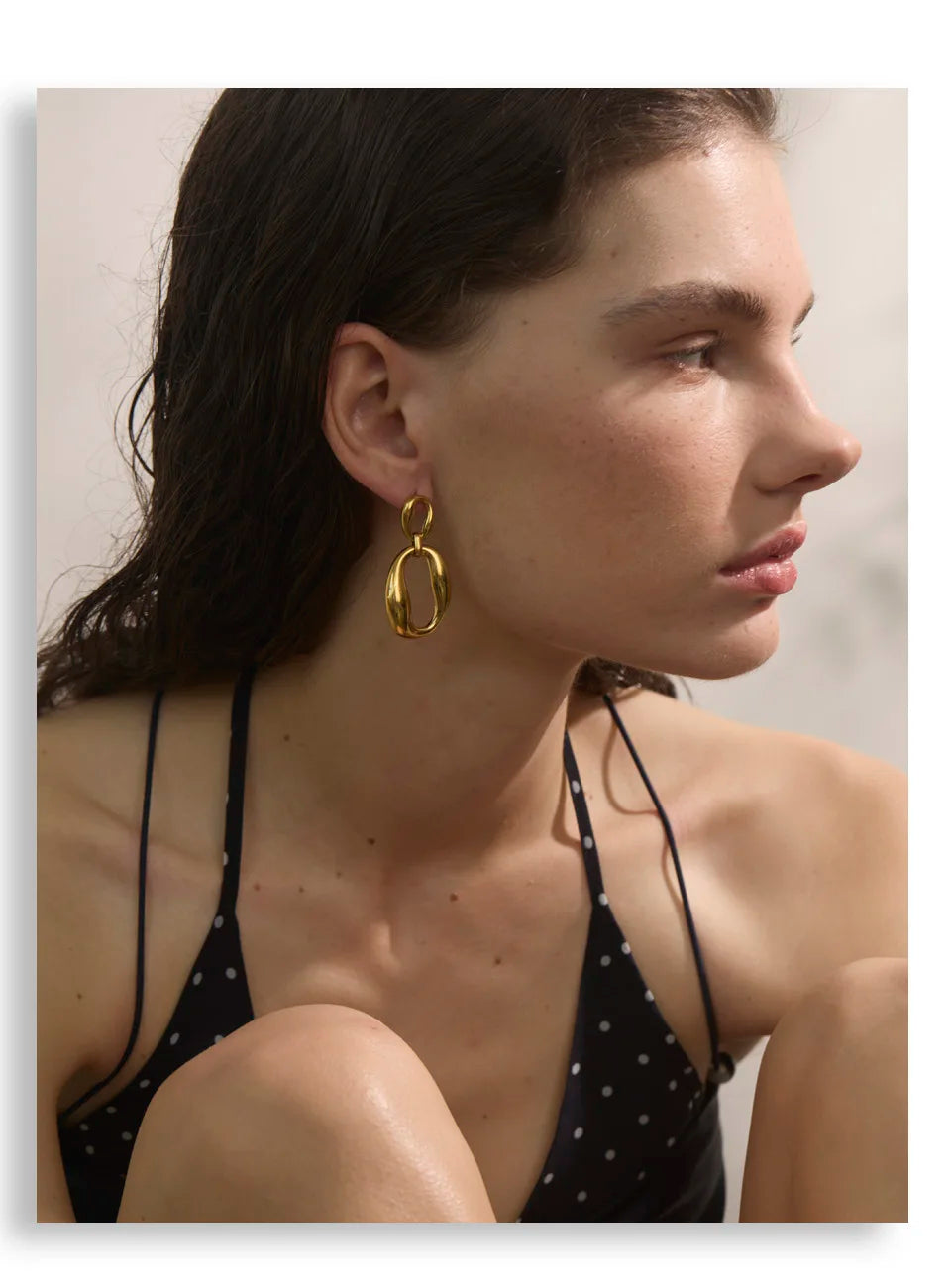 Geometric Earrings — 18K Gold-Plated Stainless Steel · PS1738