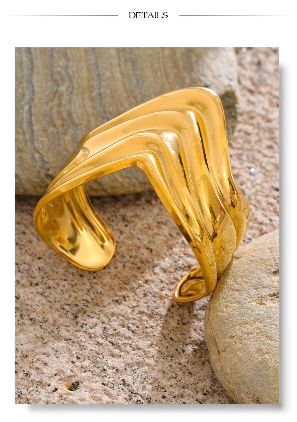 Geometric Bracelet — Gold-Plated Stainless Steel · PS904