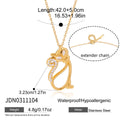 Crystal Dog Cat Pendant Necklace — 18K Gold Stainless Steel · PS2447
