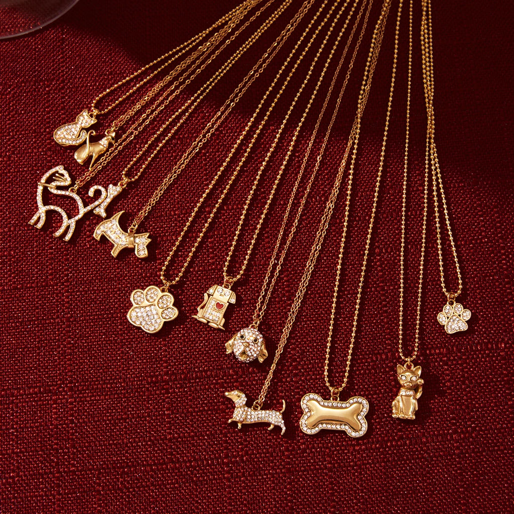 Pet Hug Pendant Necklace — Stainless Steel · PS338