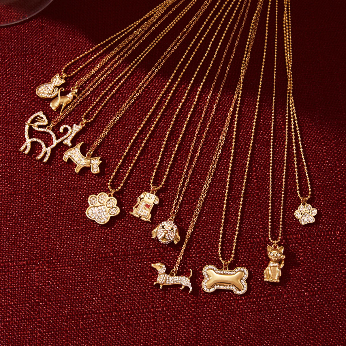 Pet Hug Pendant Necklace — Stainless Steel · PS338