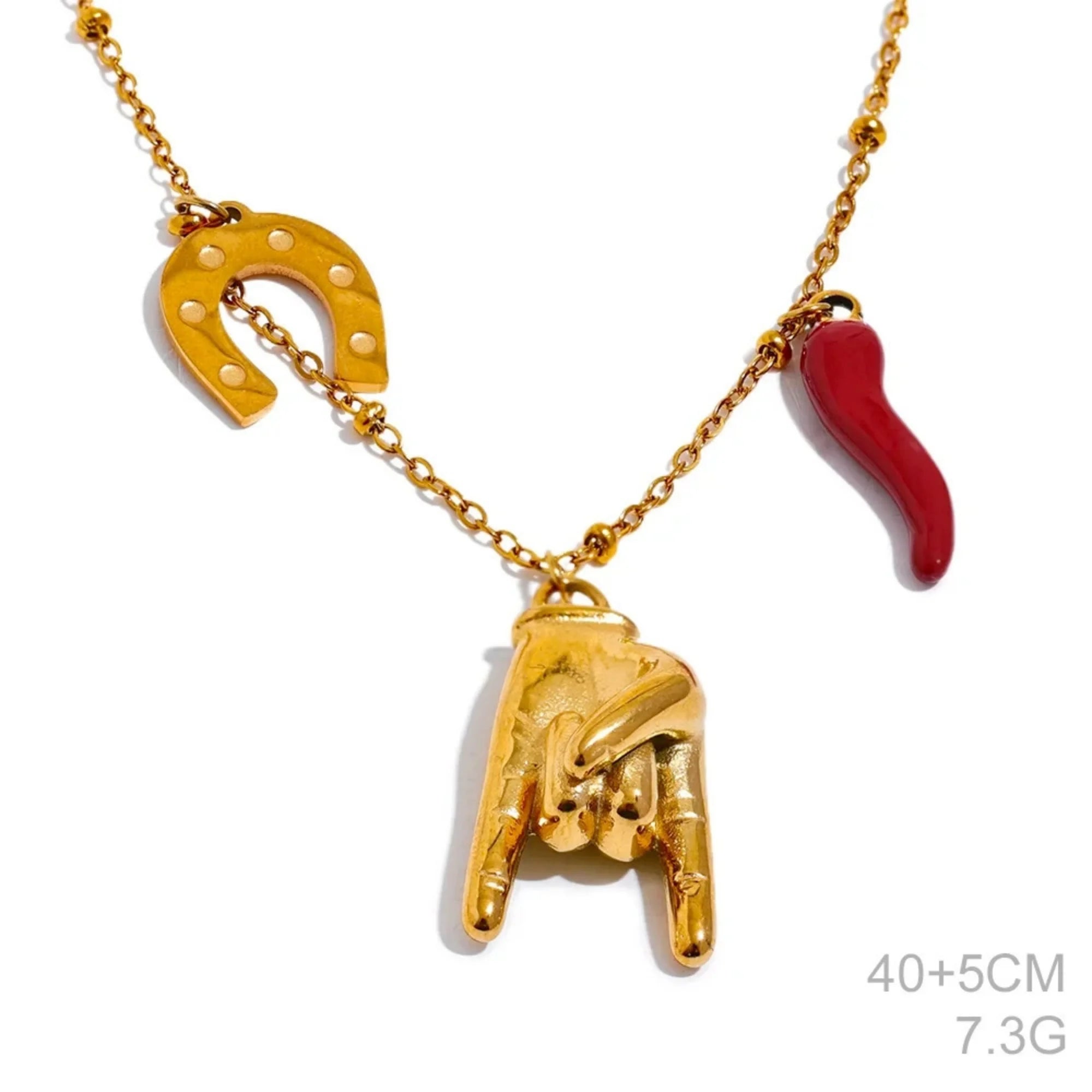 Minimalist Heart Necklace for Women | Red Enamel Pendant | Silver & Gold Stainless Steel Jewelry
