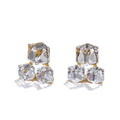 Crystal Geometric Earrings — Stainless Steel with Crystal · PS1154