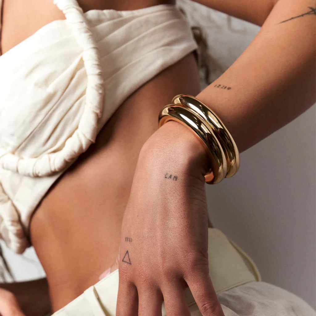 Chunky Bangle Bracelet — Stainless Steel · PS291