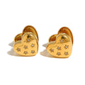 Heart Star Crystal Ear Buckle Earrings — 316L Stainless Steel · PS392