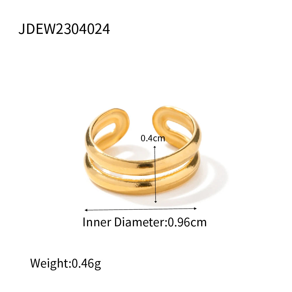 Thick Ear Clip Earrings — Stainless Steel