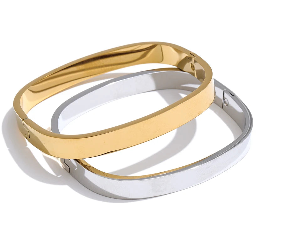 Geometric Bracelet — Gold-Plated Stainless Steel · PS1080