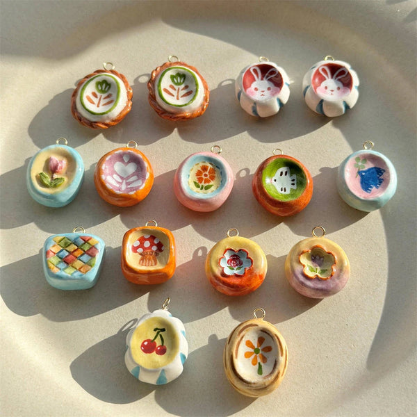 【DIY Pendant】Stainless Steel Food & Beverage Charm Pendant - PS003