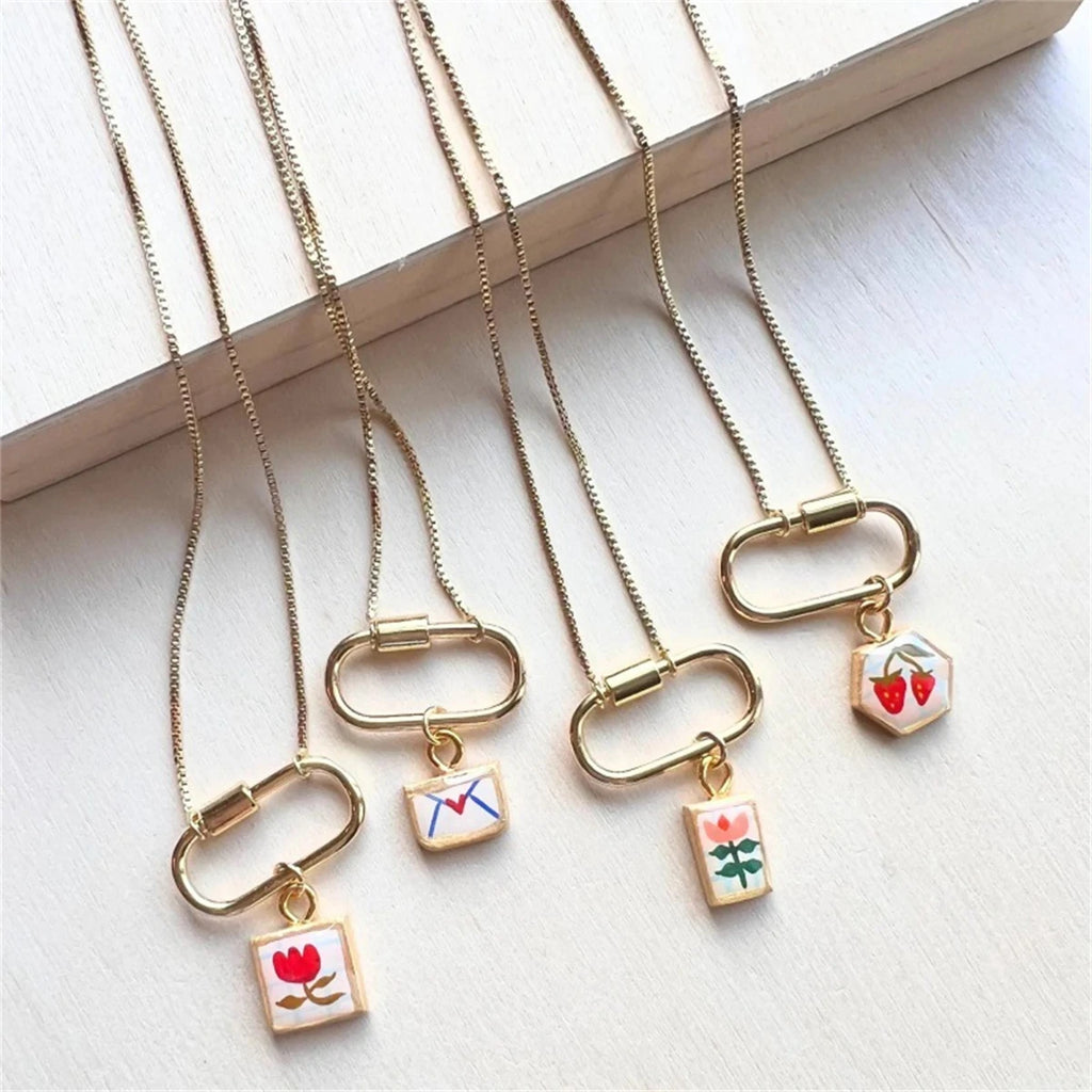 【DIY Pendant】Copper Floral Charm Pendant - PC006