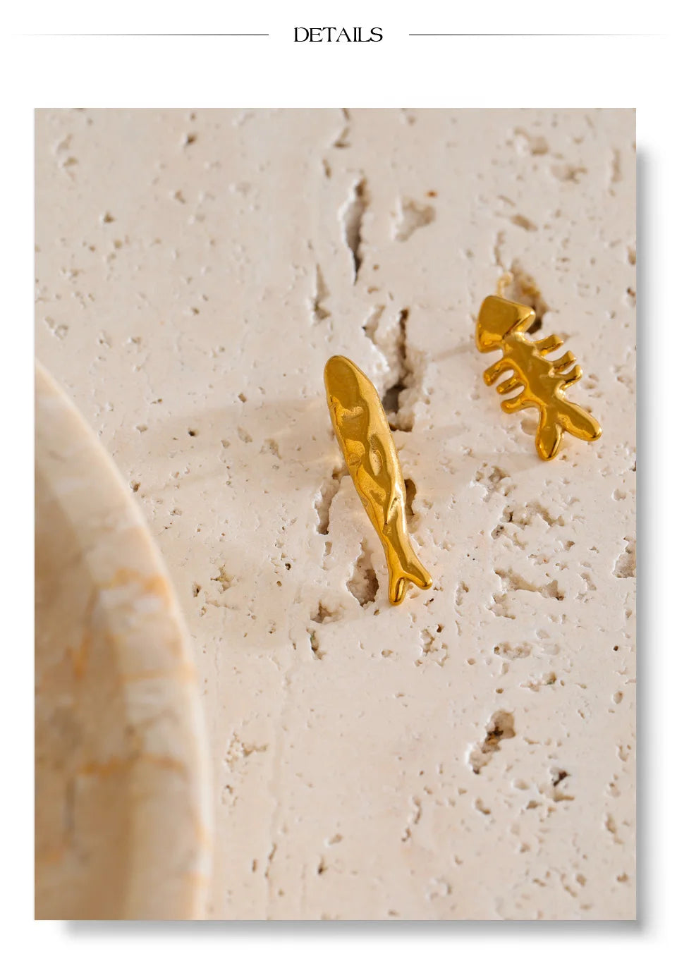 Geometric Earrings — Gold-Plated Stainless Steel · PS1549