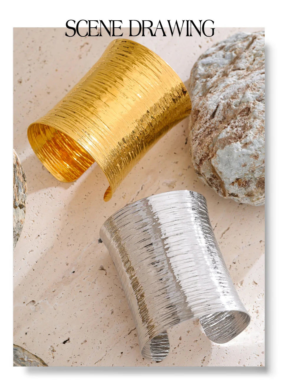Geometric Bracelet — Gold-Plated Stainless Steel · PS2154