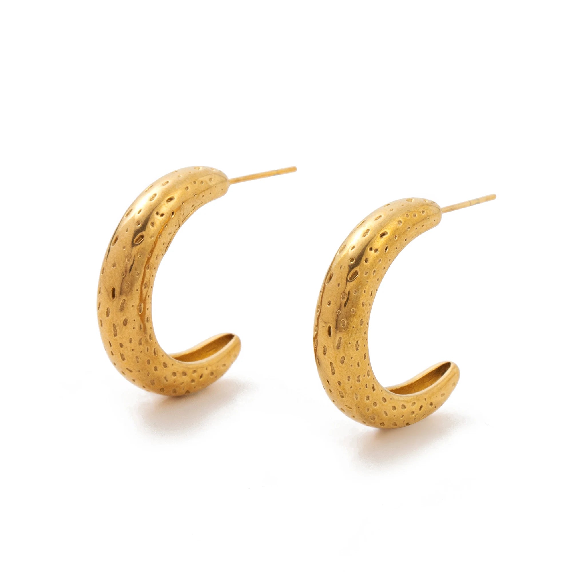 Fashionable design, circular earrings, female ins, niche temperament, versatile earrings, gold plated earrings