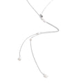 Freshwater pearl geometric chain necklace in gold-plated stainless steel with freshwater pearl.