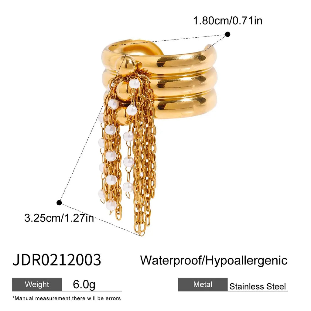Chain Tassel Hand Jewelry — Stainless Steel · PS259