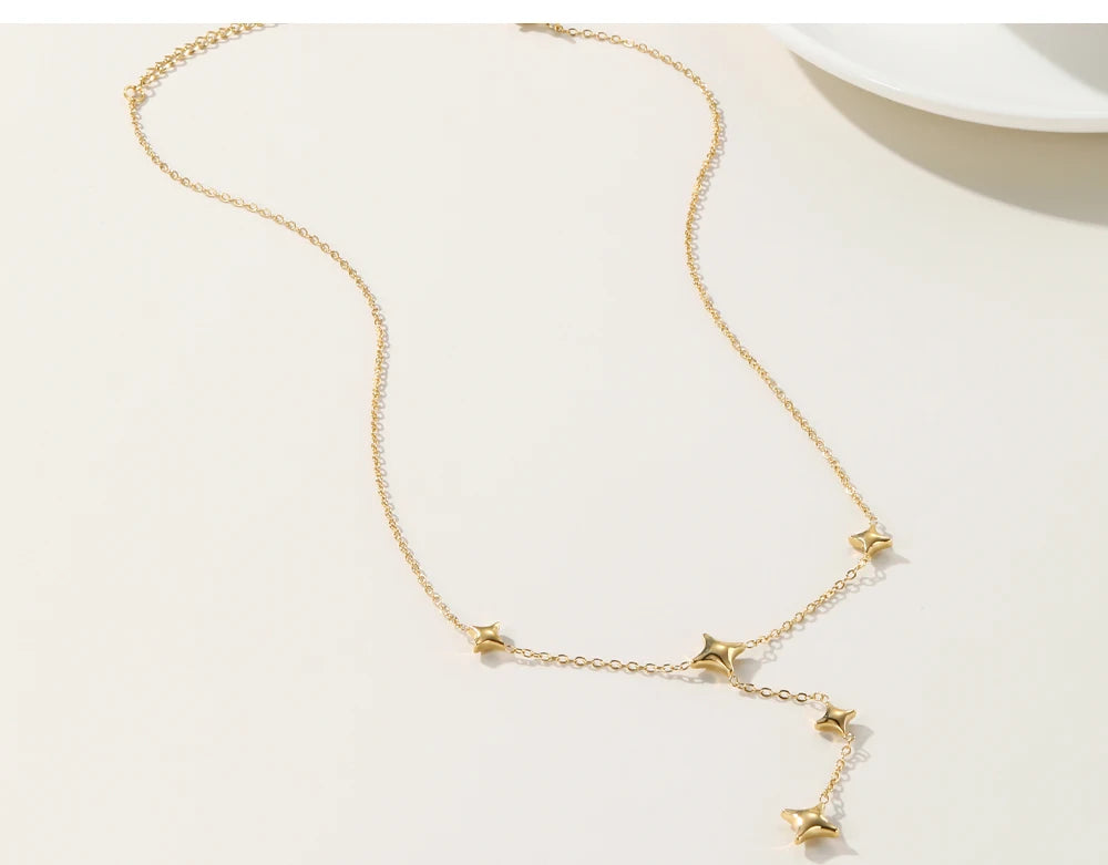 Chain Stars Pendant Necklace — 316L Stainless Steel · PS472