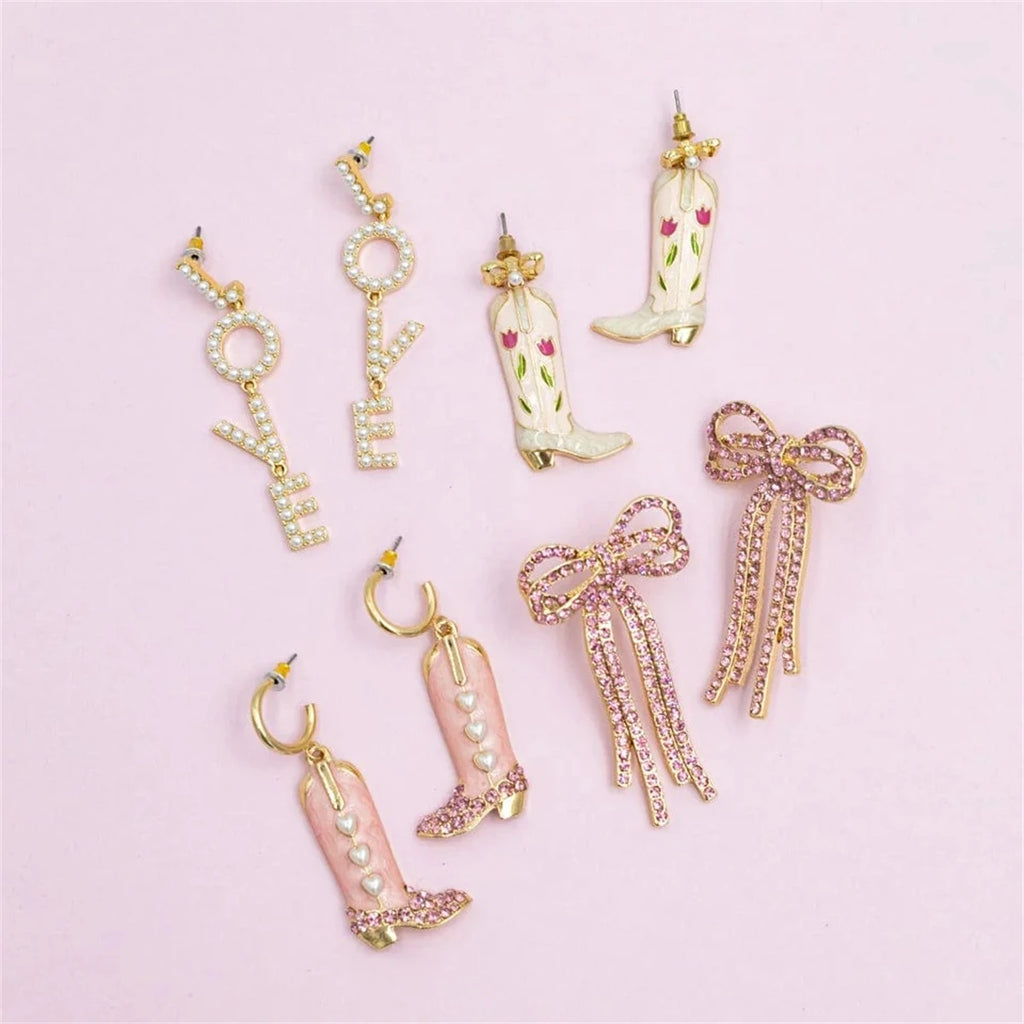 New Fashion Autumn Boots Love Earrings Earrings Female Gold Plated Color Preserving Earrings