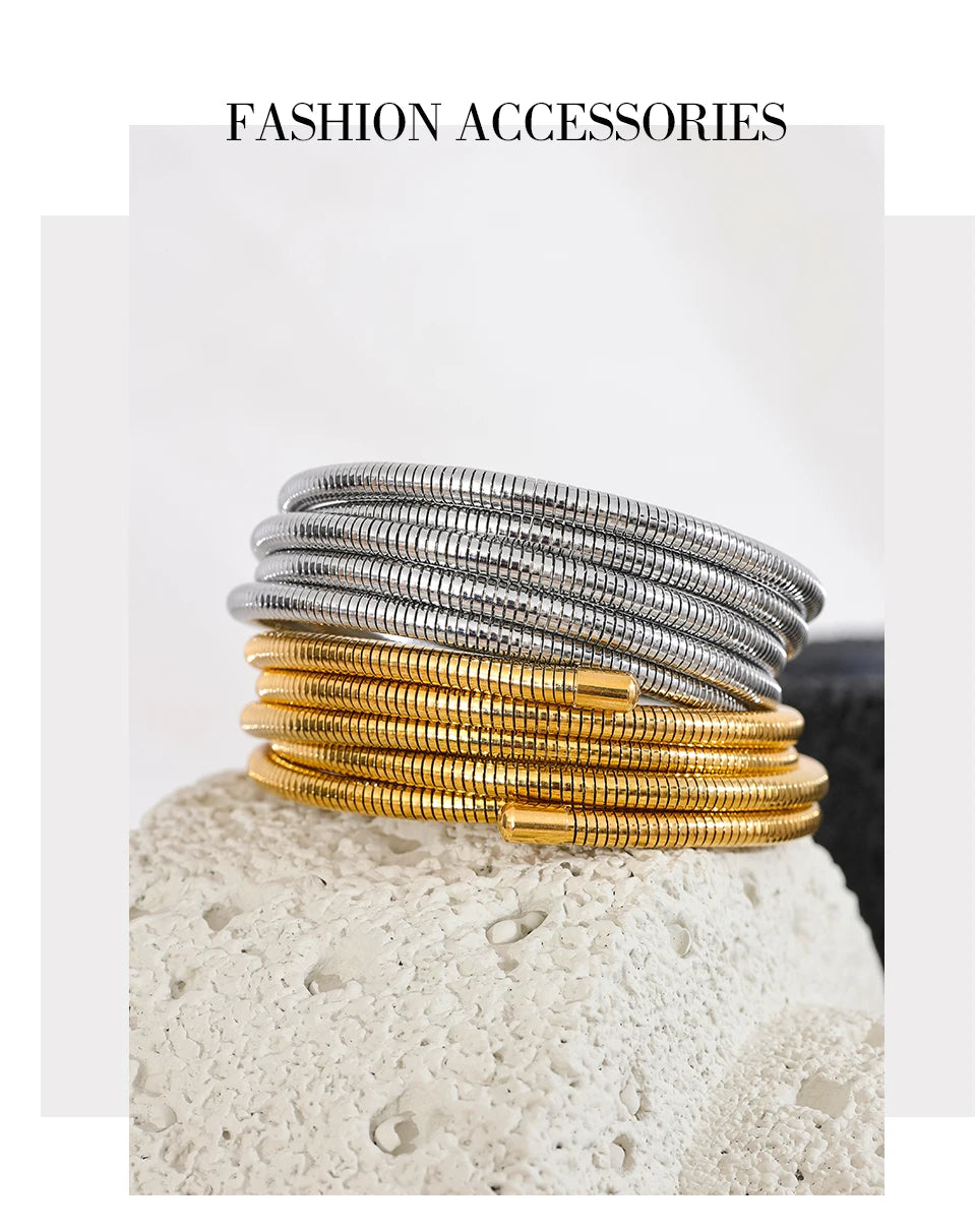 Geometric Bracelet — Gold-Plated Stainless Steel · PS2135